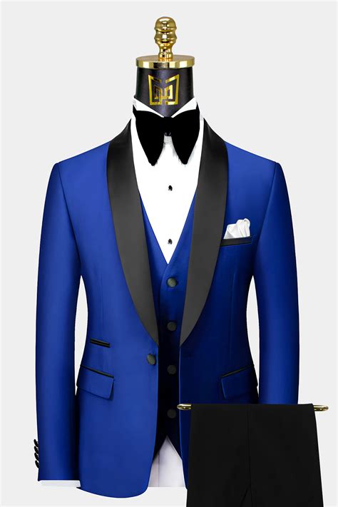 royal blue tuxedo wedding.